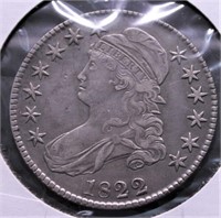 1822 BUST HALF O-114 XF