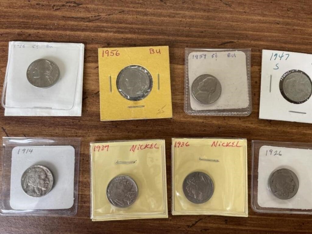 Nickels Buffalo Indian Jefferson 1914 to 1957