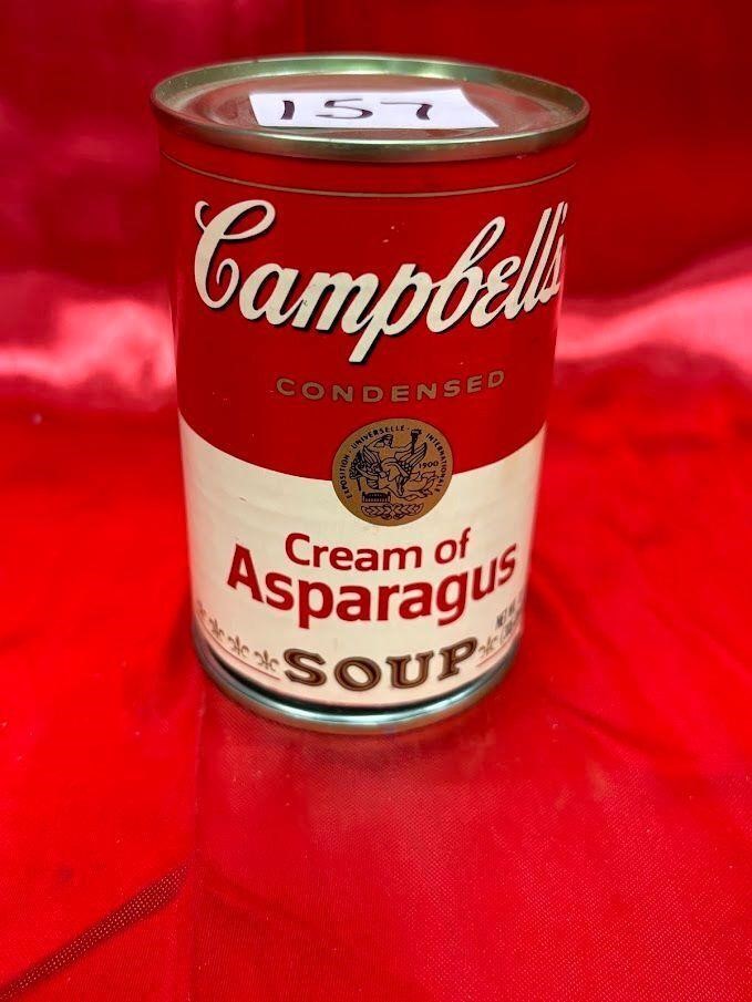 1989 Campbell soup cream of asparagus can safe