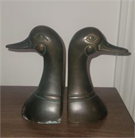 Pair of duck head book ends