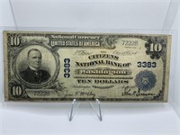 10 BANK NOTE - 1902 CITIZENS NATIONAL BANK OF