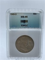 1949-D LIBERTY HALF - MS 65 SLABBED AND GRADED