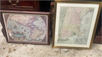 Two Framed Map Prints