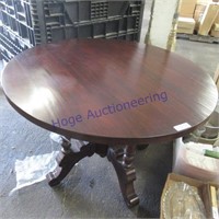 Round table, 43W x 30T, dark wood