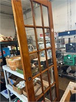 **WOOD DOOR WITH GLASS SECTIONS FOR PRACTICAL OR