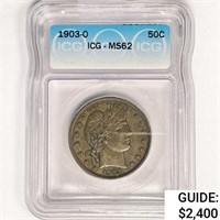 1903-O Barber Half Dollar ICG MS62