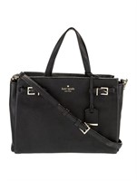 Kate Spade New York Black Leather Top Handle Bag