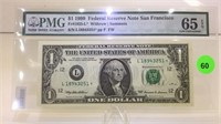 1999-S FEDERAL RESERVE $1. NOTE
