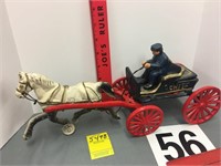 VINTAGE CAST IRON POLICE DEPARTMENT CHIEF WAGON