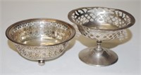 Two various sterling silver sweetmeat bowls