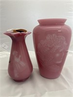 2 Fenton Vases 7" & 8"