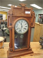 WORKING LATE-1800S GINGERBREAD CLOCK W/KEY