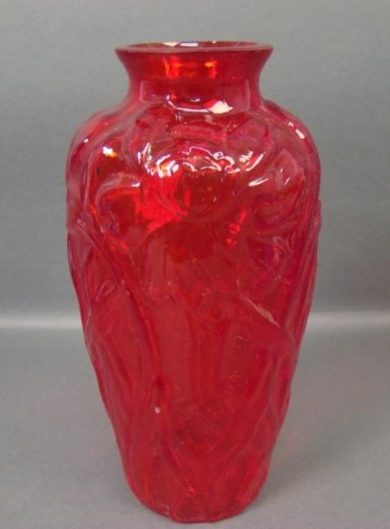 Consolidated Red Jonquil Vase