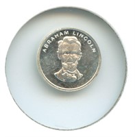 1 gram Silver Round - Abraham Lincoln, .999 Fine