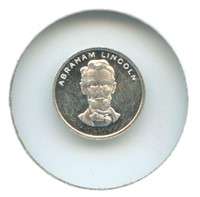 1 gram Silver Round - Abraham Lincoln, .999 Fine