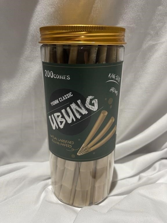 Ubung King Size Tobacco Rolling Cones.  200 Count