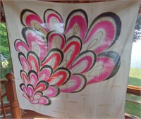 Beautiful Hand Stitched Hand Painted Silk Scarf