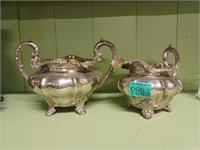 Quality Silver Plate Sugar Bowl and Milk Jug,