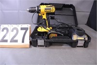 Cordless Dewalt Drill W/ Charger & Batteries