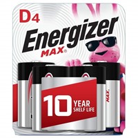 Energizer MAX D Batteries (4 Pack), D Cell Alkalin