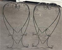 (2) Wrought Iron Folding Plant Stands