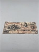 $1 Dollar Augusta Insurance & Banking Co. - Obsole