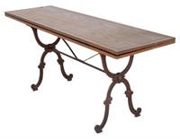 French Bistro Style Flip Top Dining Table Console