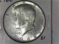 1966 40 % Silver Kennedy Half Dollar