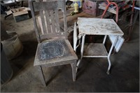 Chair & Metal Stand