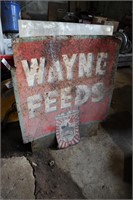 Stainless Steel Piece & Wayne Feeds Sign