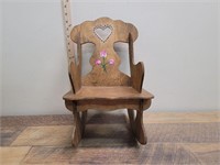 Small Doll Rocking Chair 14" x 9"