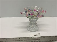 Crystal Lotus Flower Double Ball Tealight Candle
