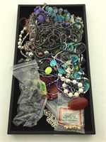 Costume jewelry and findings. Tray Not included