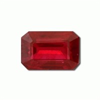 Genuine 5x4mm Emerald Cut Ruby
