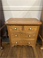 Oak four drawer cabinet
