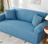 Thick Elastic Sofa Cover - SkyBlue 4 Seater 2.3-3m