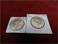 (2)40% Silver Kennedy Half dollar US coins.