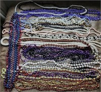 Bead necklaces, long lengths