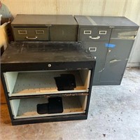 3 Vintage Metal Cabinets