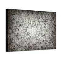 ARTISTIC PATH Dark Abstract Canvas Wall Art: 3D Sq