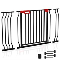 E9141 Extra Wide Metal Baby Gate Black