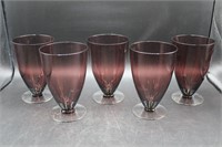 Purple Glass Water Goblets