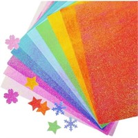 50 Sheets  9.84 x 9.84 Glitter Cardstock Paper  10