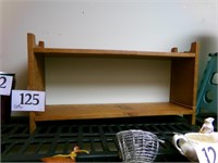WOODEN SHELF WITH 2 SHELVES