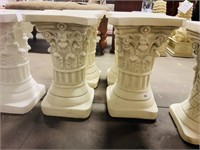 Short Plaster Plant Pedestals