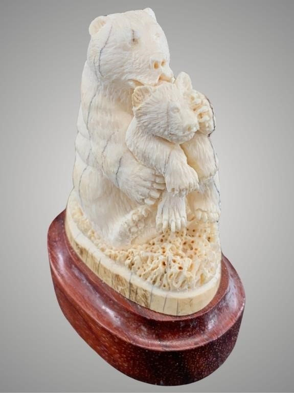 Michael Scott ancient ivory in-the-round carving o