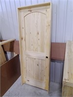 30" 2-Panel Arch Top Knotty Pine Interior Door