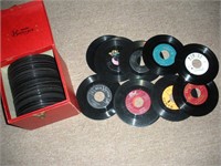 Assorted 45's w/Case