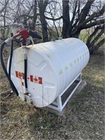 500 gal split tank with pump, used for gas both