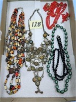 Boho Chic Rajasthan Bib Necklace, Trade Bead